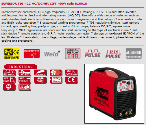pulse AC DC TIG welding machine for thin metal welding
