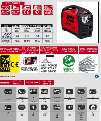 compact MMA arc welding machine for workshop and factory use